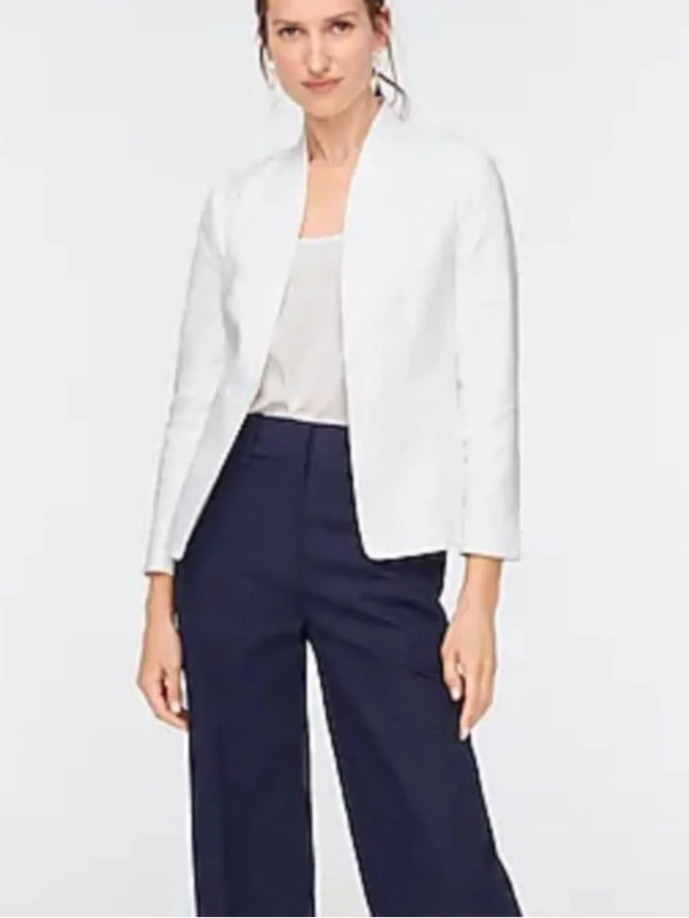 NWT J.Crew | Going Out Blazer in Linen | White | Size 10